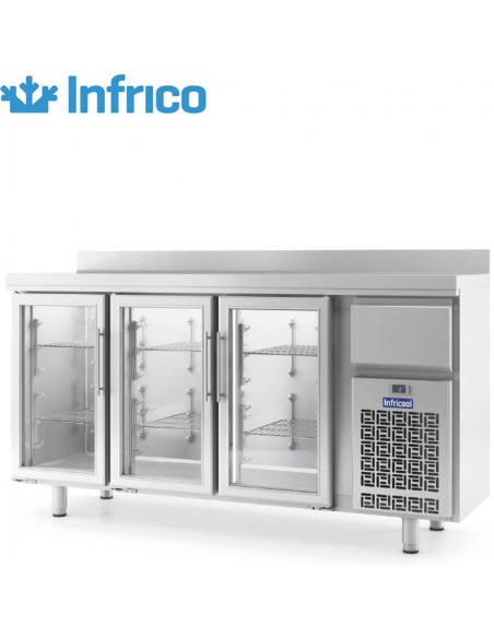 Infrico IF603PCR Frente Mostrador Refrigerado 3 Puertas Cristal